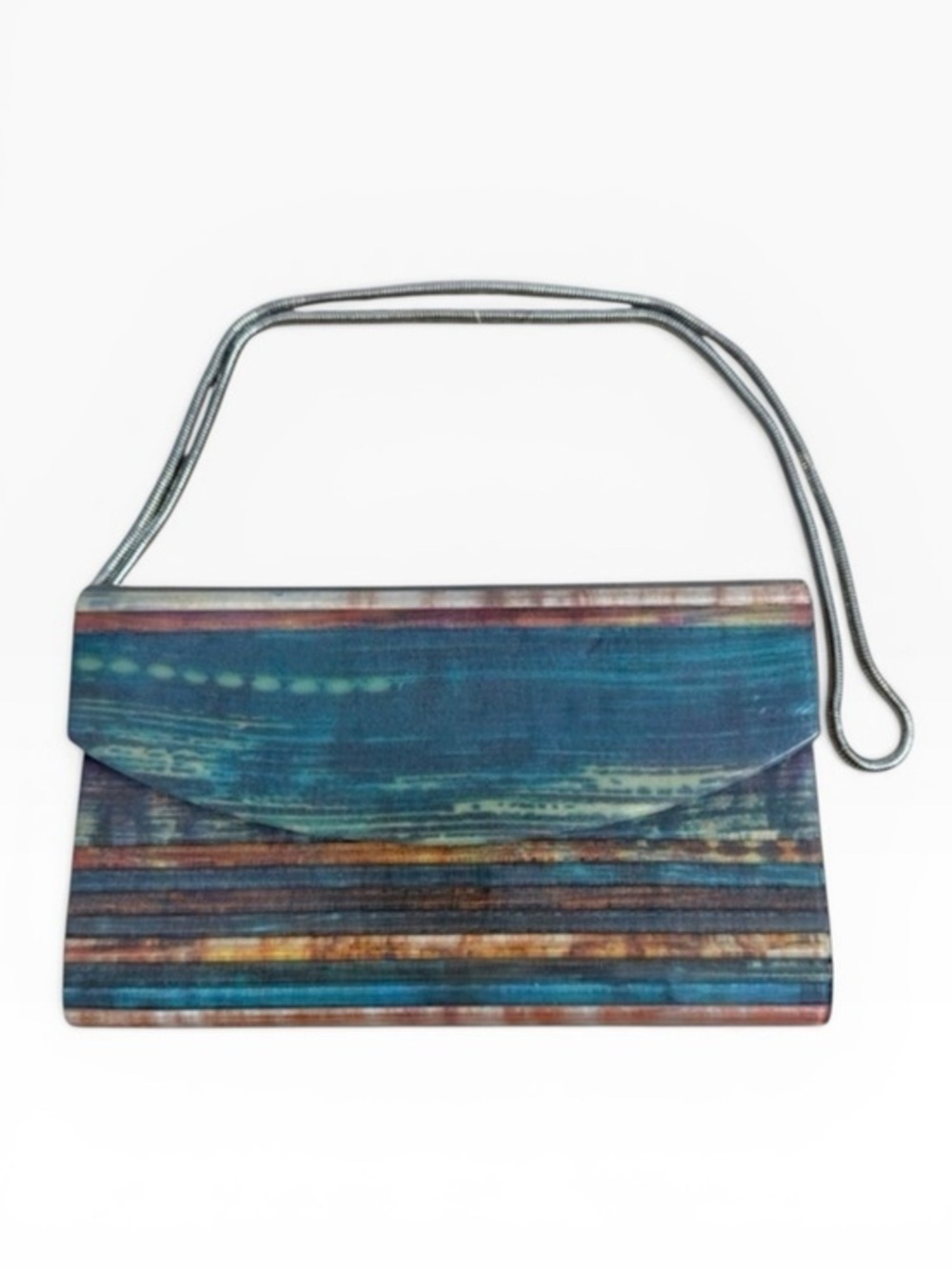 Sondra Roberts Watercolor Clutch Shoulder Hardside Multicolor Purse